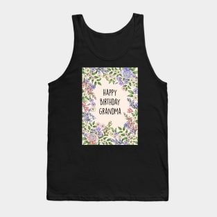 HAPPY BIRTHDAY GRANDMA PRETTY Tank Top